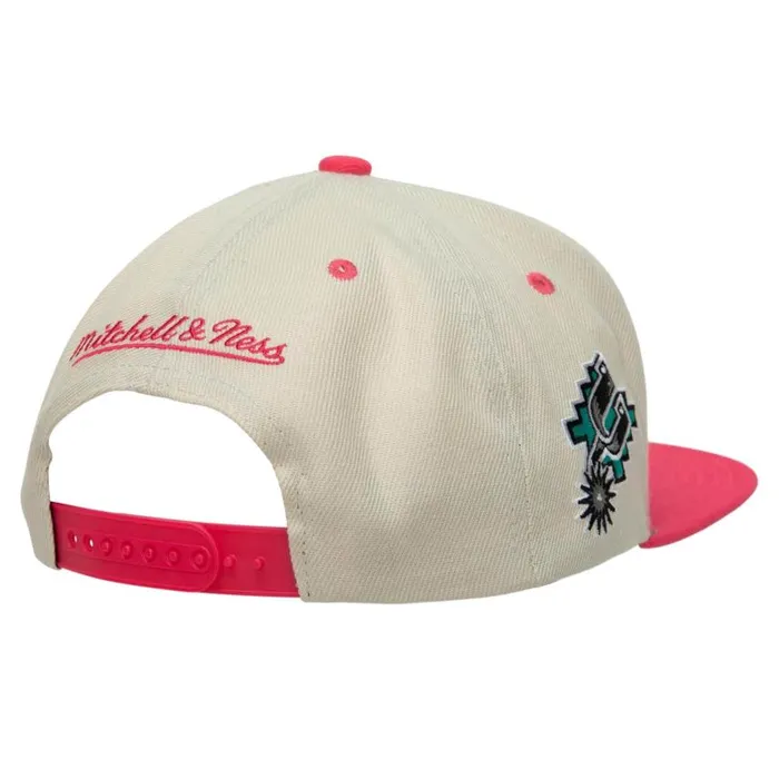 Mitchell and Ness Sail 2 Tone Snapback HWC San Antonio Spurs Men Hats and Headwear Mitchell and Ness Sail 2 Tone Snapback HWC San Antonio Spurs Men Hats and Headwear