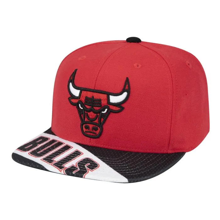 Mitchell and Ness Slash Century Snapback Chicago Bulls Men Hats and Headwear Mitchell and Ness Slash Century Snapback Chicago Bulls Men Hats and Headwear