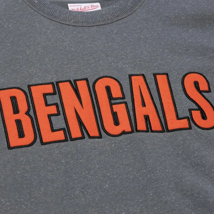 Mitchell and Ness Snow Washed Fleece Crew Cincinnati Bengals Men Hoodies and Sweatshirts Mitchell and Ness Snow Washed Fleece Crew Cincinnati Bengals Men Hoodies and Sweatshirts