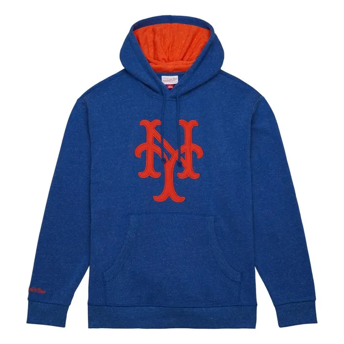 Mitchell and Ness Snow Washed Fleece Hoodie Vintage Logo New York Mets Men Hoodies and Sweatshirts Mitchell and Ness Snow Washed Fleece Hoodie Vintage Logo New York Mets Men Hoodies and Sweatshirts