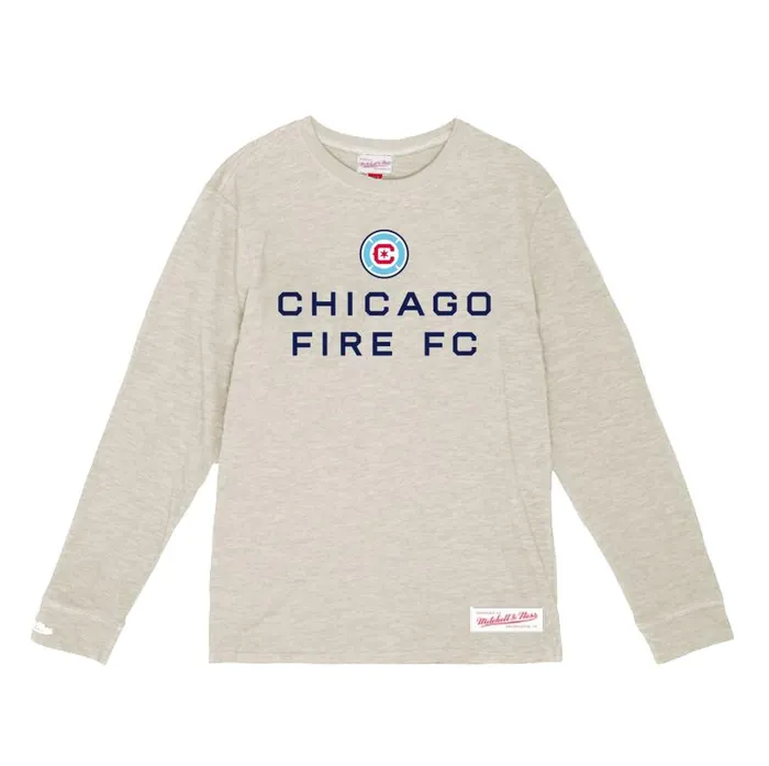 Mitchell and Ness Starter Slub LS Chicago Fire Men TShirts and Tops