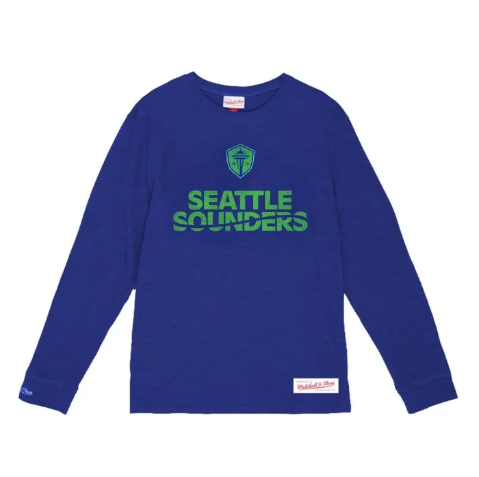 Mitchell and Ness Starter Slub LS Seattle Sounders FC Men TShirts and Tops