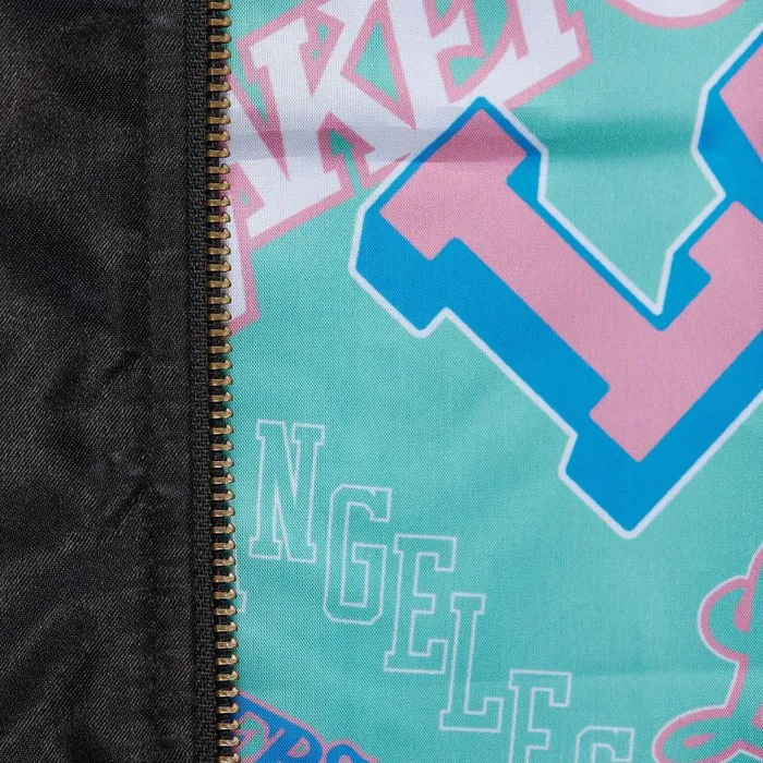 Mitchell and Ness Stateside Pastel Bomber Jacket Los Angeles Lakers Men Jackets and Outerwear Mitchell and Ness Stateside Pastel Bomber Jacket Los Angeles Lakers Men Jackets and Outerwear