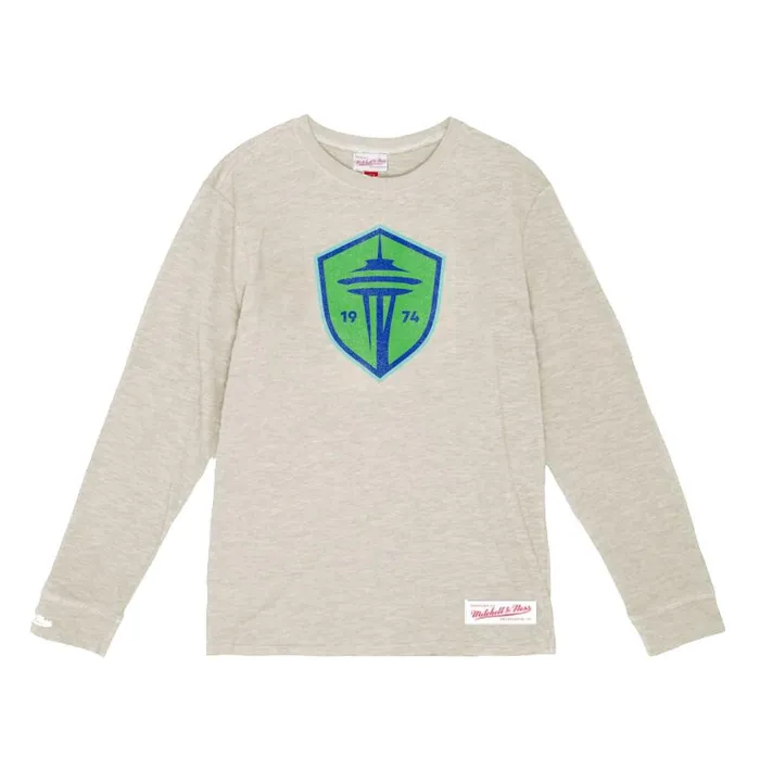 Mitchell and Ness Striker Slub LS Seattle Sounders FC Men TShirts and Tops