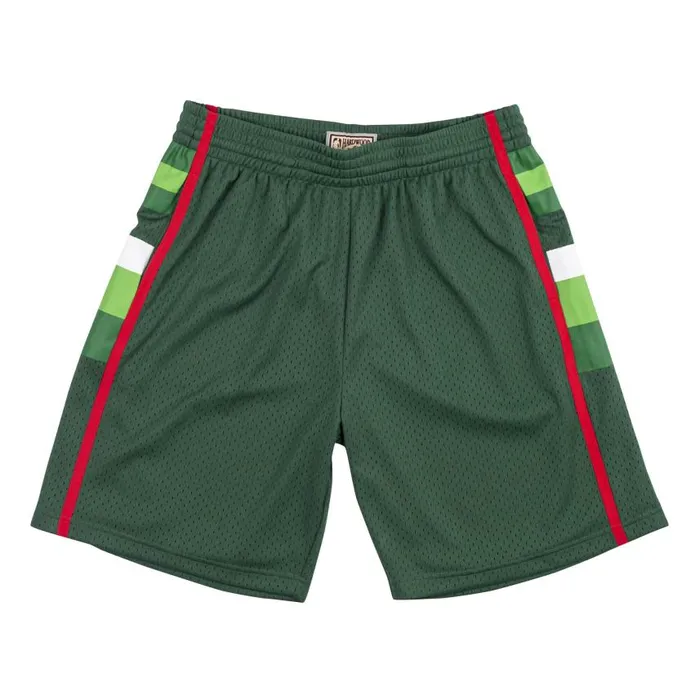 Mitchell and Ness Swingman Shorts Milwaukee Bucks Road 198384 Men Shorts
