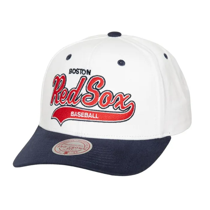 Mitchell and Ness Tail Sweep Pro Snapback Boston Red Sox Men Hats and Headwear Mitchell and Ness Tail Sweep Pro Snapback Boston Red Sox Men Hats and Headwear