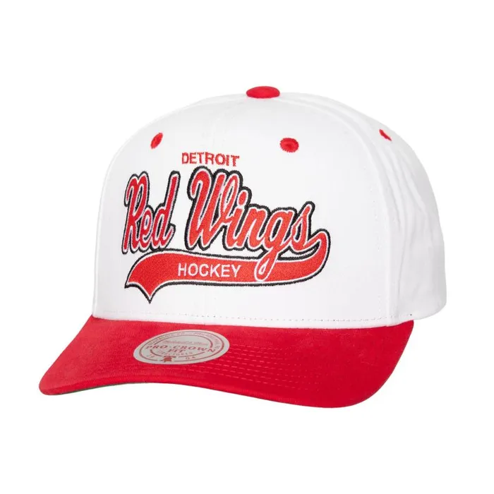 Mitchell and Ness Tail Sweep Pro Snapback Vntg Detroit Red Wings Men Hats and Headwear Mitchell and Ness Tail Sweep Pro Snapback Vntg Detroit Red Wings Men Hats and Headwear