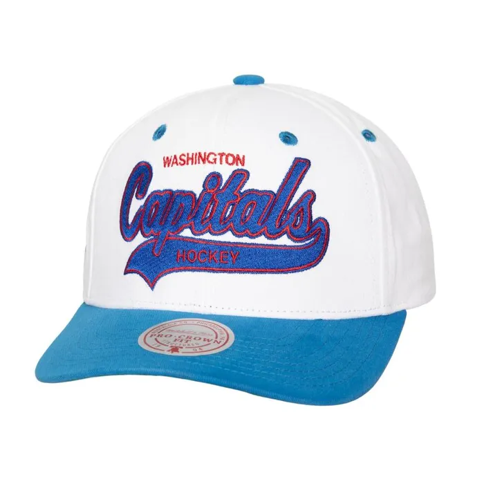Mitchell and Ness Tail Sweep Pro Snapback Vntg Washington Capitals Men Hats and Headwear Mitchell and Ness Tail Sweep Pro Snapback Vntg Washington Capitals Men Hats and Headwear