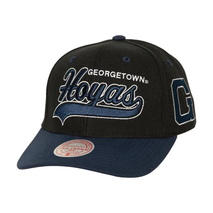 Mitchell and Ness Tailsweep 20 Pro Snapback V Georgetown University Men Hats and Headwear Mitchell and Ness Tailsweep 20 Pro Snapback V Georgetown University Men Hats and Headwear