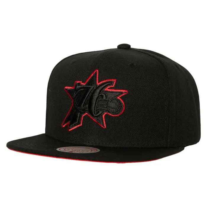 Mitchell and Ness TC Bottoms Snapback HWC Philadelphia 76ers Men Hats and Headwear Mitchell and Ness TC Bottoms Snapback HWC Philadelphia 76ers Men Hats and Headwear