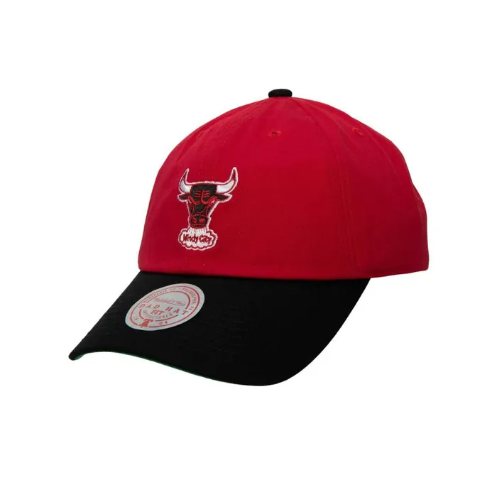 Mitchell and Ness Team 2 Tone 20 Dad Strapback HWC Chicago Bulls Men Hats and Headwear Mitchell and Ness Team 2 Tone 20 Dad Strapback HWC Chicago Bulls Men Hats and Headwear