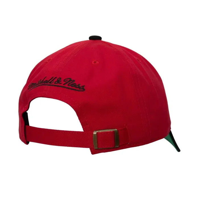 Mitchell and Ness Team 2 Tone 20 Dad Strapback HWC Chicago Bulls Men Hats and Headwear Mitchell and Ness Team 2 Tone 20 Dad Strapback HWC Chicago Bulls Men Hats and Headwear