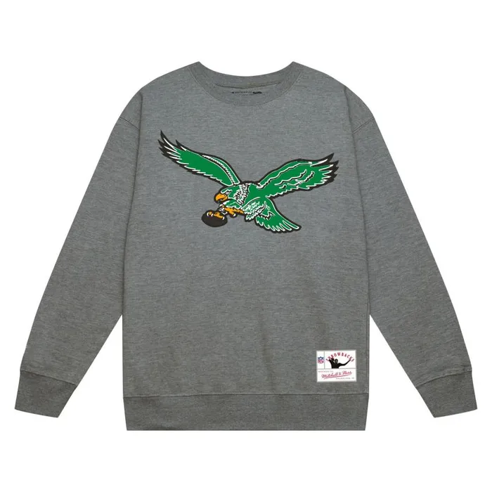 Mitchell and Ness Team Basic 1 Crew Philadelphia Eagles Men Hoodies and Sweatshirts Mitchell and Ness Team Basic 1 Crew Philadelphia Eagles Men Hoodies and Sweatshirts