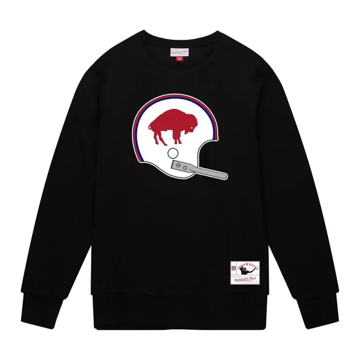 Mitchell and Ness Team Helmet Crew Buffalo Bills Men Hoodies and Sweatshirts