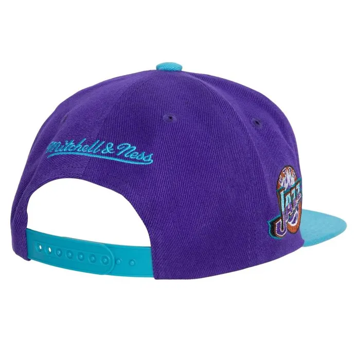 Mitchell and Ness Team Insider Snapback HWC Utah Jazz Men Hats and Headwear Mitchell and Ness Team Insider Snapback HWC Utah Jazz Men Hats and Headwear