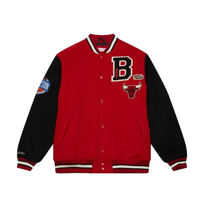 Mitchell and Ness Team Legacy Varsity Jacket Chicago Bulls Men Jackets and Outerwear Mitchell and Ness Team Legacy Varsity Jacket Chicago Bulls Men Jackets and Outerwear