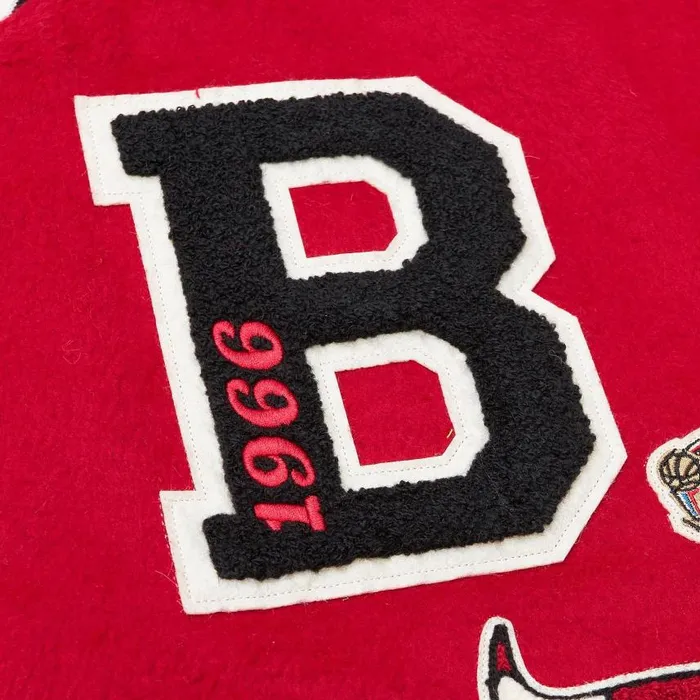 Mitchell and Ness Team Legacy Varsity Jacket Chicago Bulls Men Jackets and Outerwear Mitchell and Ness Team Legacy Varsity Jacket Chicago Bulls Men Jackets and Outerwear