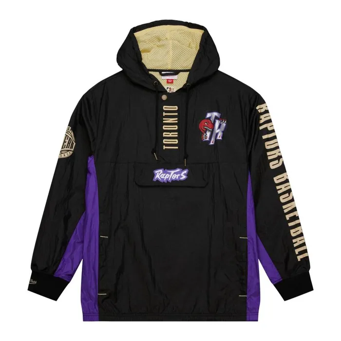 Mitchell and Ness Team OG 20 Anorak Windbreaker Vintage Logo Toronto Raptors Men Jackets and Outerwear Mitchell and Ness Team OG 20 Anorak Windbreaker Vintage Logo Toronto Raptors Men Jackets and Outerwear