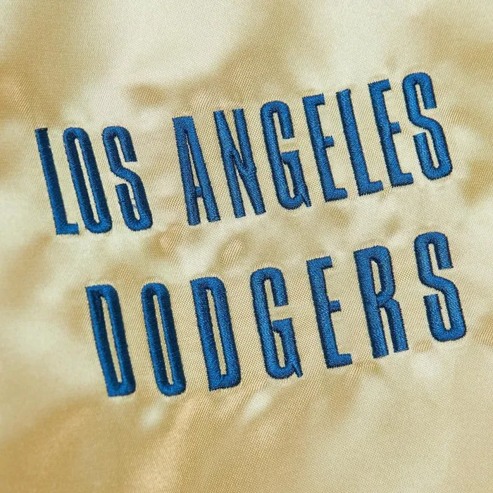 Mitchell and Ness Team OG 20 Lightweight Satin Jacket Current Logo Los Angeles Dodgers Men Jackets and Outerwear Mitchell and Ness Team OG 20 Lightweight Satin Jacket Current Logo Los Angeles Dodgers Men Jackets and Outerwear