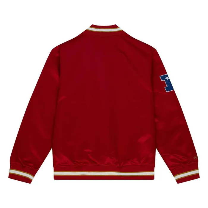 Mitchell and Ness Team OG 20 Lightweight Satin Jacket San Francisco 49ers Men Jackets and Outerwear Mitchell and Ness Team OG 20 Lightweight Satin Jacket San Francisco 49ers Men Jackets and Outerwear