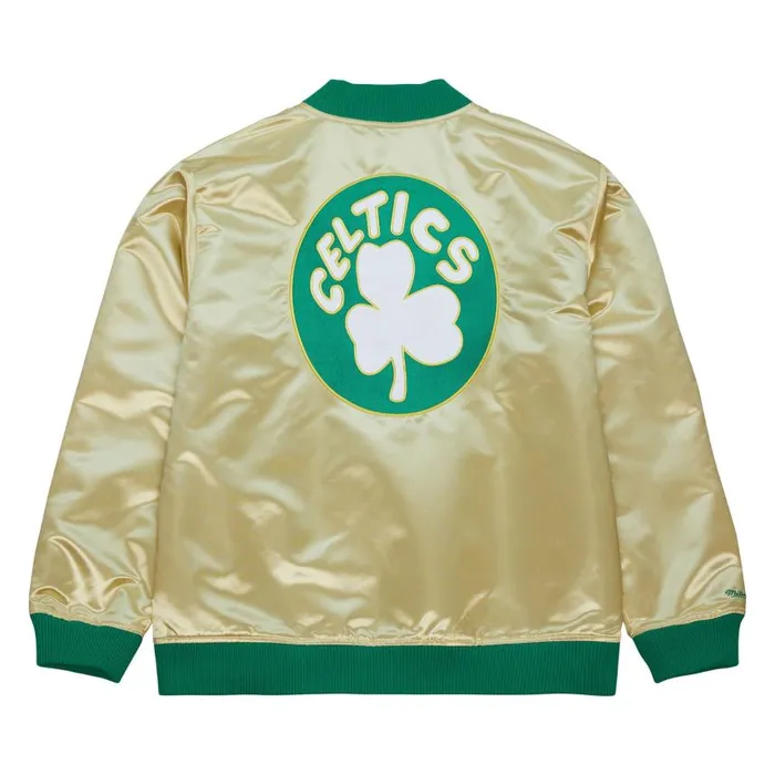 Mitchell and Ness Team OG 20 Lightweight Satin Jacket Vintage Logo Boston Celtics Men Jackets and Outerwear Mitchell and Ness Team OG 20 Lightweight Satin Jacket Vintage Logo Boston Celtics Men Jackets and Outerwear
