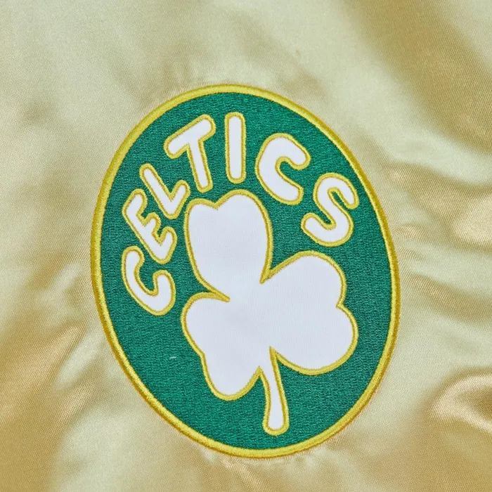Mitchell and Ness Team OG 20 Lightweight Satin Jacket Vintage Logo Boston Celtics Men Jackets and Outerwear Mitchell and Ness Team OG 20 Lightweight Satin Jacket Vintage Logo Boston Celtics Men Jackets and Outerwear