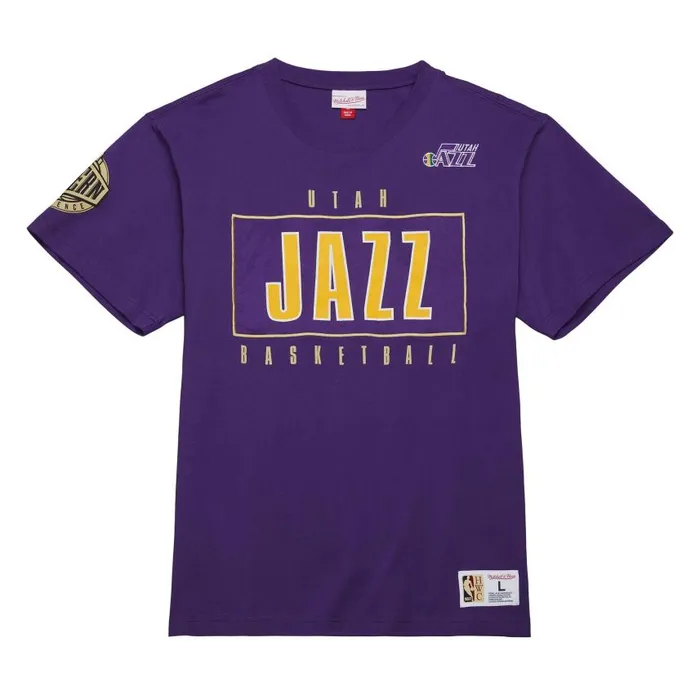 Mitchell and Ness Team OG 20 Premium SS Tee Vintage Logo Utah Jazz Men TShirts and Tops Mitchell and Ness Team OG 20 Premium SS Tee Vintage Logo Utah Jazz Men TShirts and Tops