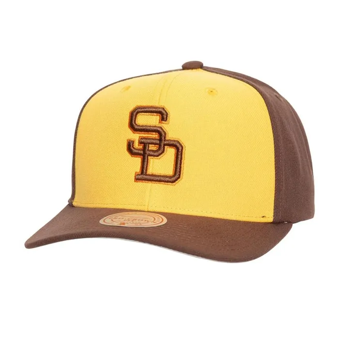 Mitchell and Ness Team Pro Snapback Coop San Diego Padres Men Hats and Headwear