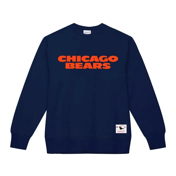 Mitchell and Ness Team Wordmark 1 Crew Chicago Bears Men Hoodies and Sweatshirts Mitchell and Ness Team Wordmark 1 Crew Chicago Bears Men Hoodies and Sweatshirts