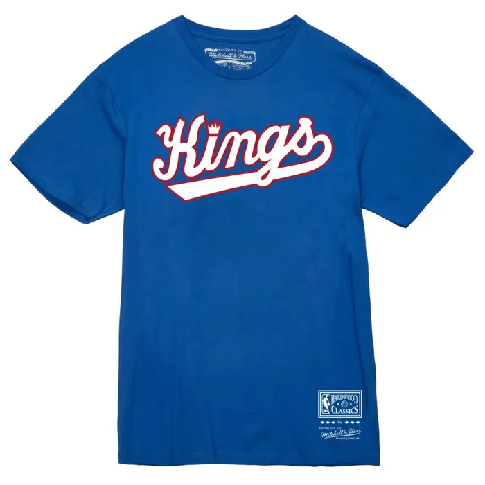 Mitchell and Ness Team Wordmark 2 Tee Sacramento Kings Men TShirts and Tops