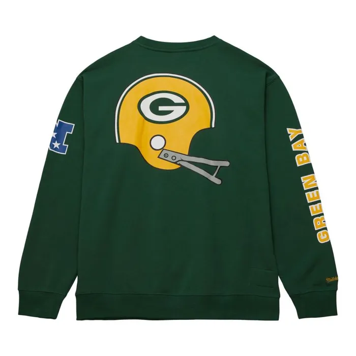 Mitchell and Ness There And Back Fleece Crew Green Bay Packers Men Hoodies and Sweatshirts Mitchell and Ness There And Back Fleece Crew Green Bay Packers Men Hoodies and Sweatshirts