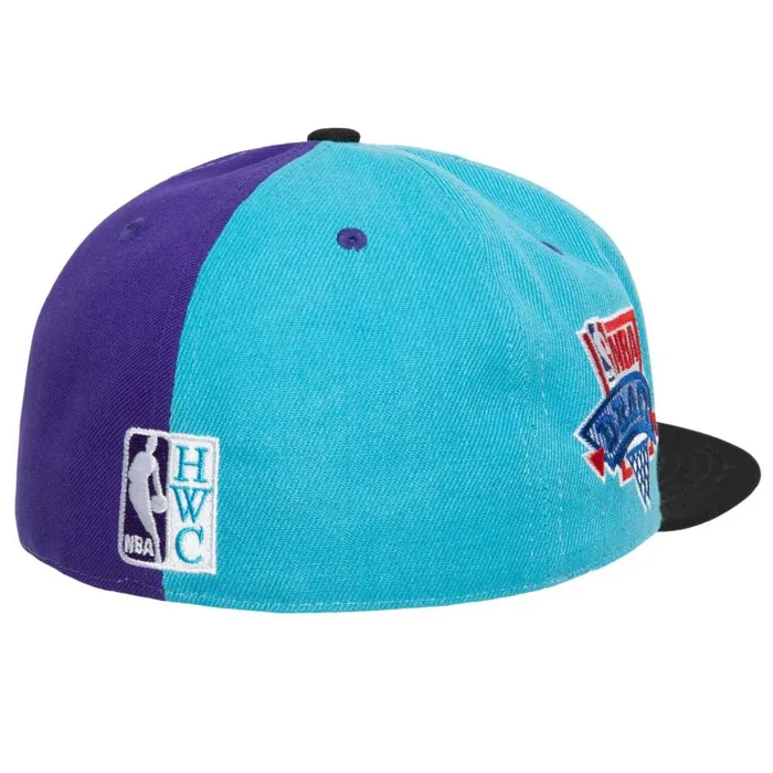 Mitchell and Ness Tri Cycle Fitted Hat Utah Jazz Men Hats and Headwear Mitchell and Ness Tri Cycle Fitted Hat Utah Jazz Men Hats and Headwear