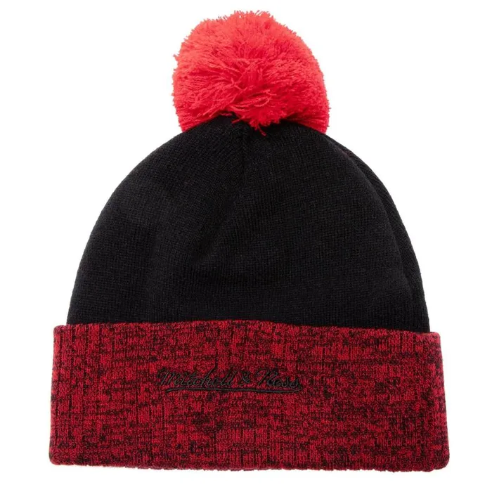 Mitchell and Ness Two Tone Pom Beanie HWC Philadelphia 76ers Men Hats and Headwear Mitchell and Ness Two Tone Pom Beanie HWC Philadelphia 76ers Men Hats and Headwear