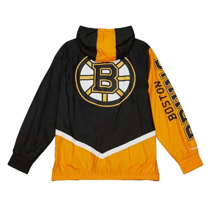 Mitchell and Ness Undeniable Full Zip Windbreaker Boston Bruins Men Jackets and Outerwear Mitchell and Ness Undeniable Full Zip Windbreaker Boston Bruins Men Jackets and Outerwear