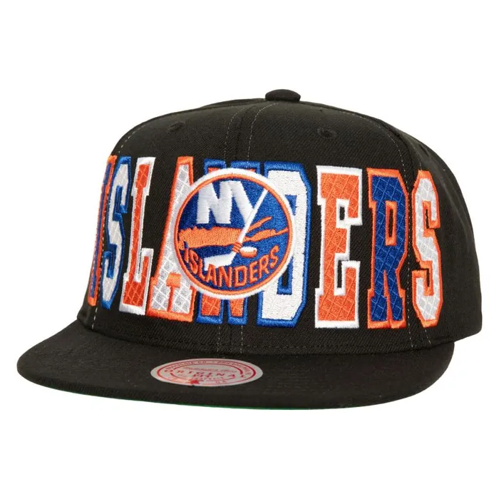Mitchell and Ness Varsity Bust Snapback New York Islanders Men Hats and Headwear Mitchell and Ness Varsity Bust Snapback New York Islanders Men Hats and Headwear