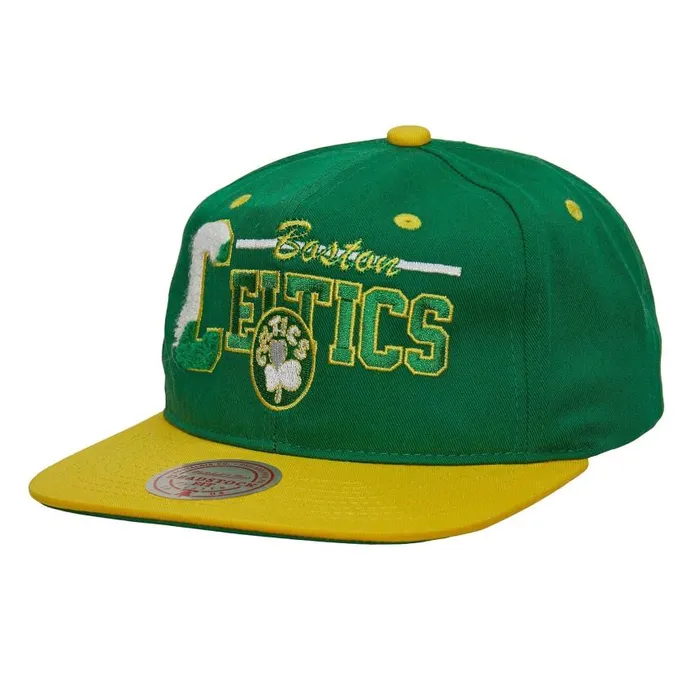 Mitchell and Ness Varsity Letter Snapback HWC Boston Celtics Men Hats and Headwear Mitchell and Ness Varsity Letter Snapback HWC Boston Celtics Men Hats and Headwear
