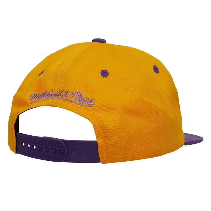 Mitchell and Ness Varsity Letter Snapback HWC Los Angeles Lakers Men Hats and Headwear Mitchell and Ness Varsity Letter Snapback HWC Los Angeles Lakers Men Hats and Headwear