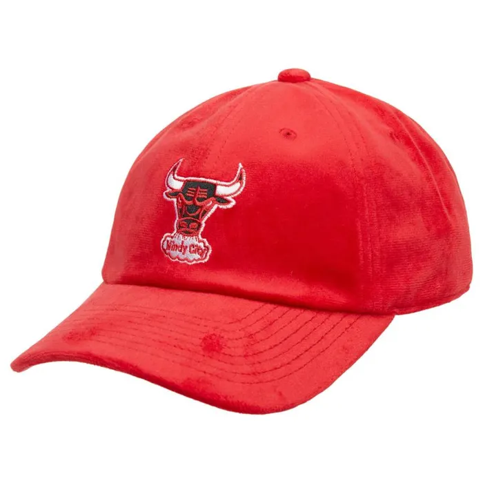 Mitchell and Ness Velour Strapback HWC Chicago Bulls Men Hats and Headwear