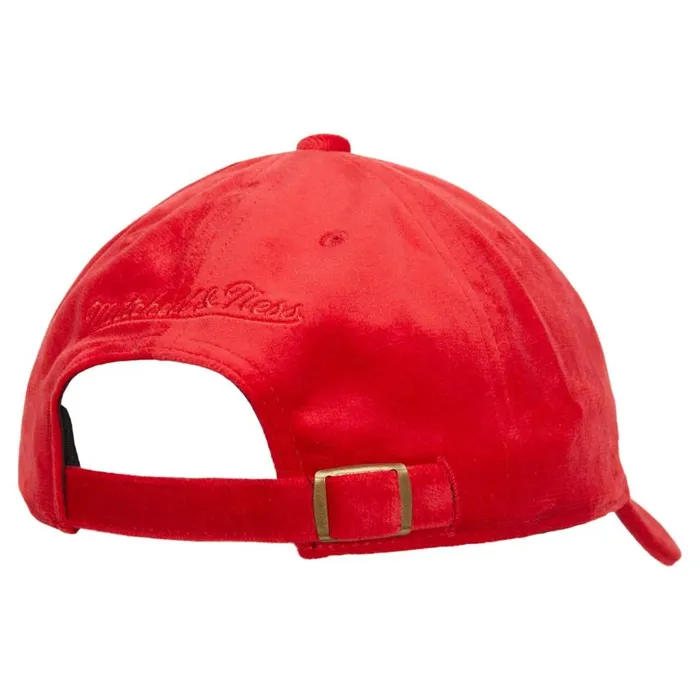 Mitchell and Ness Velour Strapback HWC Chicago Bulls Men Hats and Headwear Mitchell and Ness Velour Strapback HWC Chicago Bulls Men Hats and Headwear