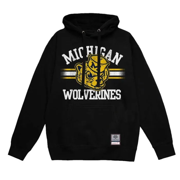 Mitchell and Ness Vintage Stripes Pullover University Of Michigan Men Hoodies and Sweatshirts Mitchell and Ness Vintage Stripes Pullover University Of Michigan Men Hoodies and Sweatshirts