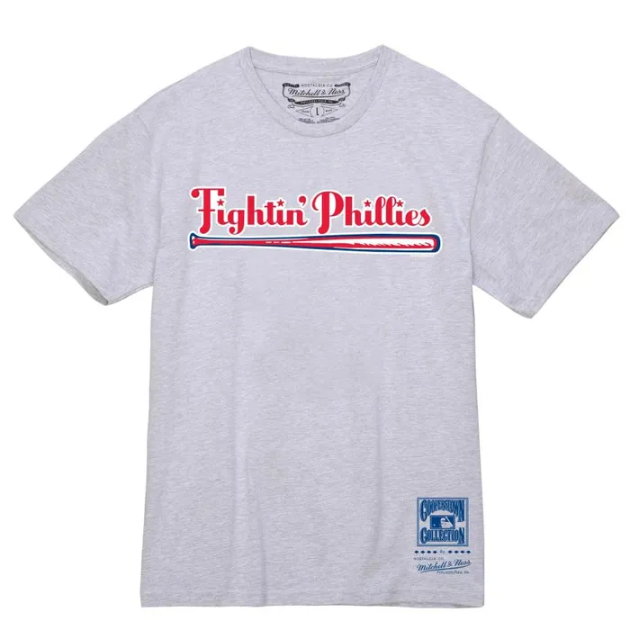 Mitchell and Ness Wordmark 2 Tee Philadelphia Phillies Men TShirts and Tops