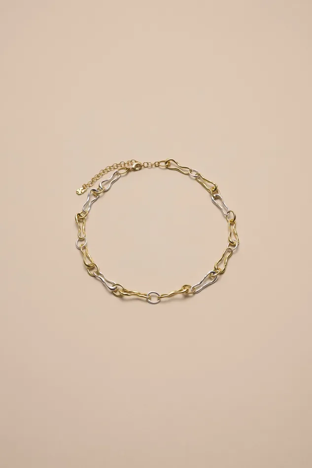 Mixed Metal Chain Necklace Two Tone Women Lucky Brand Jewelry