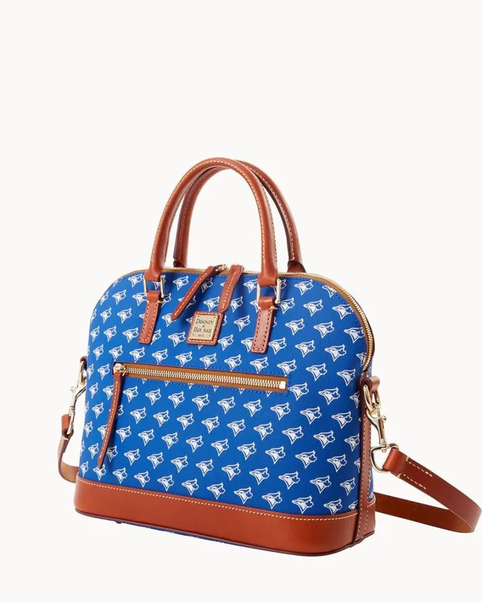 MLB Blue Jays Domed Zip Satchel Blue Jays Women Dooney and Bourke Satchels MLB Blue Jays Domed Zip Satchel Blue Jays Women Dooney and Bourke Satchels