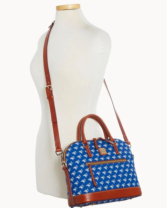 MLB Blue Jays Domed Zip Satchel Blue Jays Women Dooney and Bourke Satchels MLB Blue Jays Domed Zip Satchel Blue Jays Women Dooney and Bourke Satchels