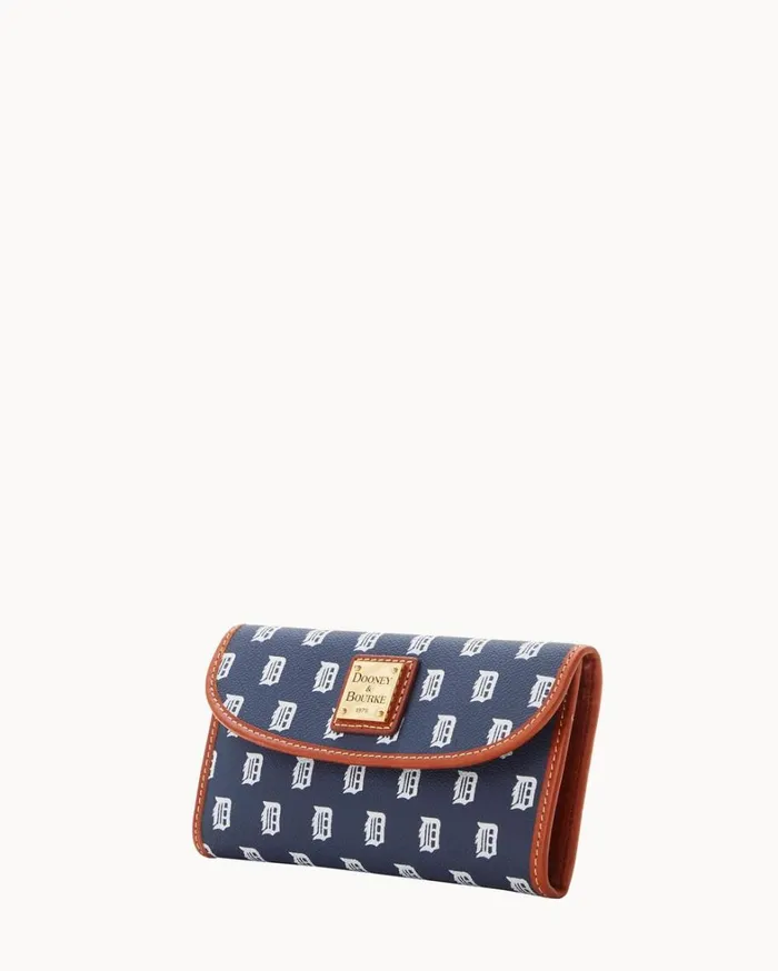 MLB Tigers Continental Clutch Tigers Women Dooney and Bourke Wallets MLB Tigers Continental Clutch Tigers Women Dooney and Bourke Wallets