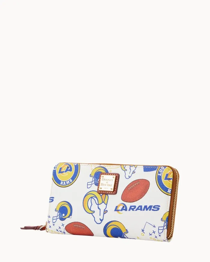 NFL Rams Large Zip Around Wristlet Rams Women Dooney and Bourke Wallets NFL Rams Large Zip Around Wristlet Rams Women Dooney and Bourke Wallets