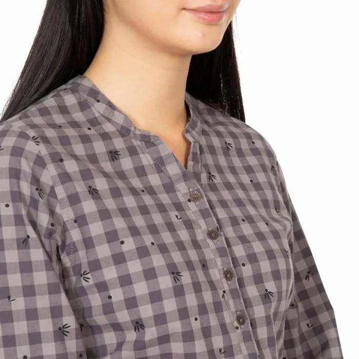 Noreen Long Sleeve Shirt Storm Grey Flower Women Trespass Shirts and Blouses Noreen Long Sleeve Shirt Storm Grey Flower Women Trespass Shirts and Blouses