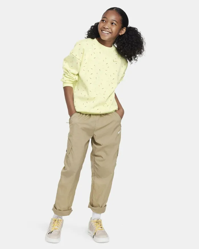 Older Kids 7 8211 15 Years Kids Nike Sportswear Club Fleece Luminous Greenmelon Tint
