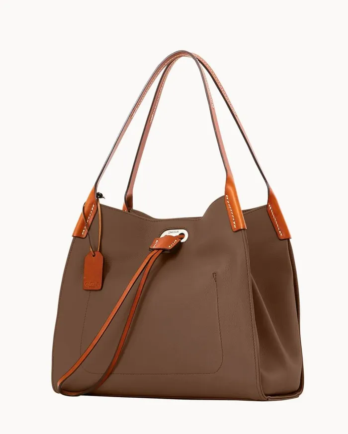 Oncour Twist Small Full Up Dark Taupe Women Dooney and Bourke Mini Bags Oncour Twist Small Full Up Dark Taupe Women Dooney and Bourke Mini Bags