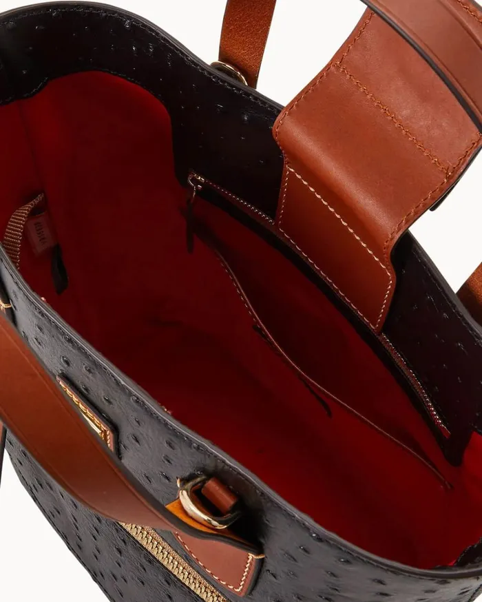 Ostrich Brinley Black Women Dooney and Bourke Shoulder Bags Ostrich Brinley Black Women Dooney and Bourke Shoulder Bags